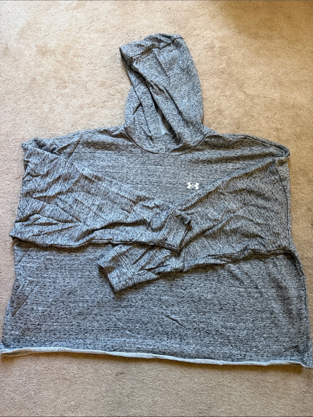 Under Armour Women's Heather Gray Lightweight Hooded Pullover